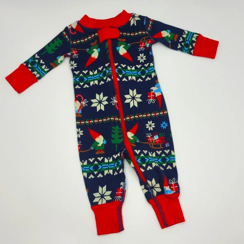 Hanna Andersson baby fairisle gnome sleeper size 0-3 months